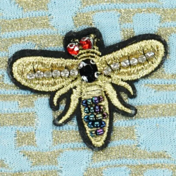 H&M Bumblebee Embellished Metallic Women's Sweatshirt Size Large - Picture 4 of 6